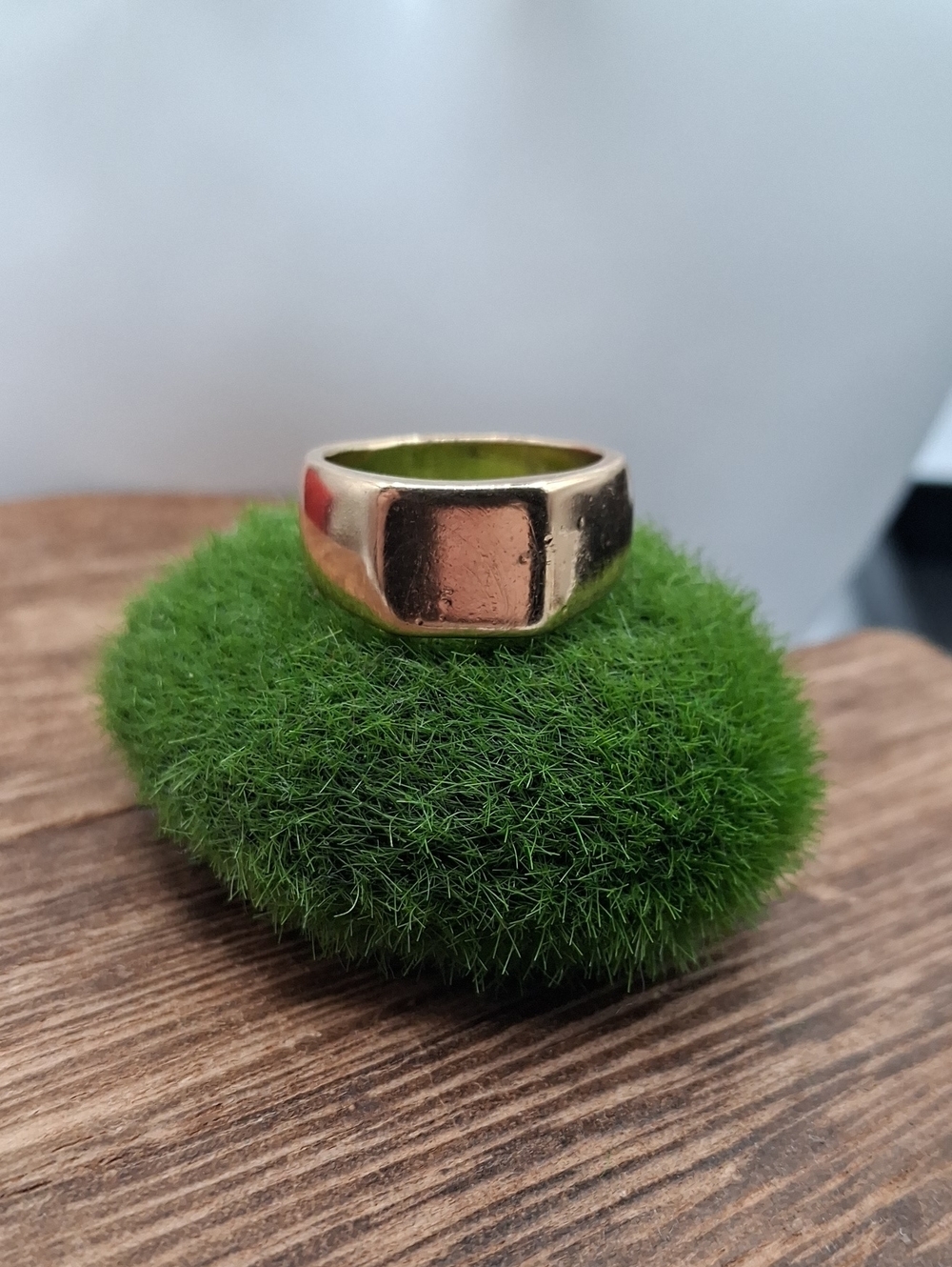 Square Signet Ring for Men - Classic Band Size 7 R916
